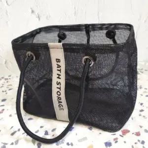 물빠짐바구니 메탈 프레임 메쉬 목욕 블랙 소형가방 샤워 쉬백 수영 놀이 비치백 여름 미니