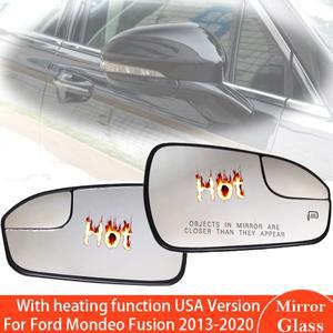 Ford Mondeo Fusion 2013   가열 기능 포함 미국 버전 윙 후면 거울 유리 교체 자동차 액세서리