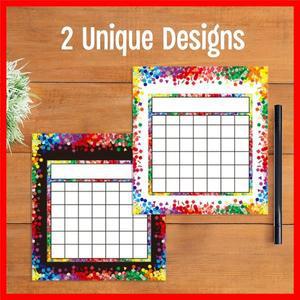 교실 보상 차트 10세트, 디자인 2개, 교육 또는 가정용 별 스티커 600개 포함