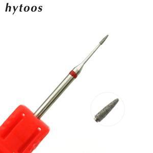 HYTOOS 소형 콘 그라인딩 헤드 파인 다이아몬드 큐티클 네일 드릴 비트 3/32 로터리 네일 버 전기 드릴 액