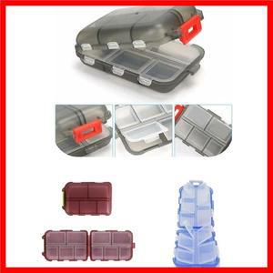 휴대용 소형 주간 여행 알약 정리함, 포켓 상자, 용기, 10 그리드 케이스