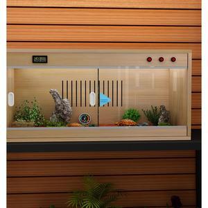 레오파드게코사육장 도마 파충류 온도조절 조형 온도 50x30x32 레오파드 은신처