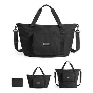 백스마트 접이식 여행 가방, 여행용 37L 더플백, 위켄더 더플의 소모품 휴대용 가벼운 개인 용품 블랙