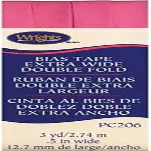 라이트 더블 폴드 바이어스 테이프 1/2 x 3 야드 핫 핑크