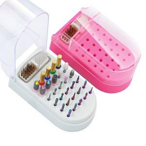 30 홀 네일 아트 드릴 보관 상자 전문 네일 아티스트 필수 폴란드어 홀더 디스플레이 드릴 비트 주최자 네