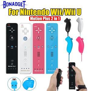 Nintendo Wii 컨트롤러 세트 용 2in1 모션 플러스 무선 조이스틱 게임 패드 원격 제어 실리콘 케이스 비디