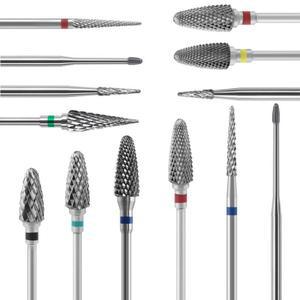 초경 텅스텐 네일 드릴 비트 밀링 커터 매니큐어 드릴 비트 기계 큐티클 클린 네일 아트 장비 액세서리 도