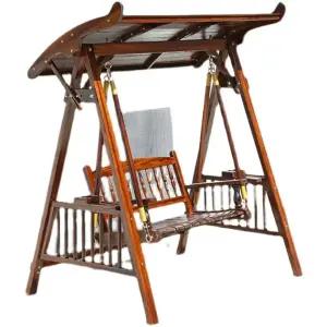 흔들 그네 의자 야외 원목 나무그네