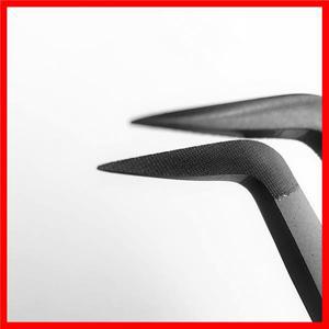 속눈썹 연장을 위한 섬유 팁 가짜 핀셋 검은색 완벽한 닫기