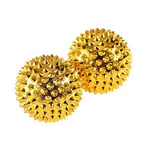 스파이키 마그네틱 마사지 볼, 손 지혈 볼 누르기, 신체 지압, 수동 팩 2개, ABS 및 자성 재료