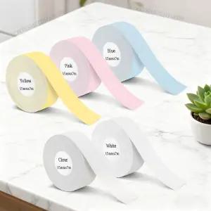 Marklife P12 라벨 접착 스티커 15mmx7m 연속 용지 방수 열전사 Q30 프린터와 호환 가능