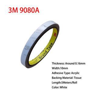 5M롤, 3M 9080A 양면 접착 테이프 10mm 폭 LED 핸드폰 LCD 터치 스크린 디스플레이 패널 수리 스트립 본드