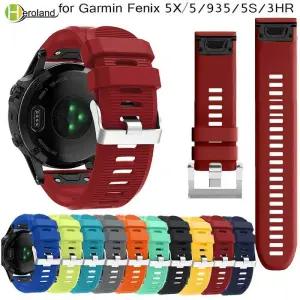 26 22 20mm 퀵 릴리스 Garmin Fenix ？？6 5X 5 5s Plus 3 3HR S60 D2 Mk1 스마트 시계 스트랩 용 EasyFit