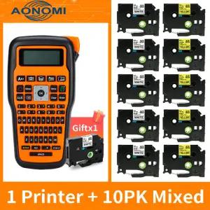 휴대용 라벨 메이커 E1000 PRO 호환 Brother TZe-231 테이프 무선 열전사 QWERTY 키보드 다중 기호 라벨링