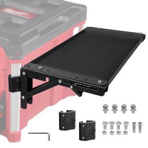 밀워키 팩아웃 툴박스와 호환되는 접이식 마운트, 시스템의 측면 보관을 위한 헤비 듀티 작업 테이블