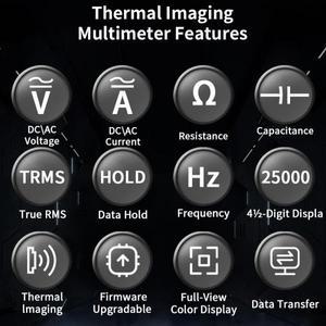 ZOYI 휴대용 열화상 카메라 적외선 멀티미터 240x240 픽셀 수도관 감지