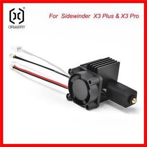 포병 3D 프린터 SW-X3/X4 Pro/Plus 팬 방열판이 있는 핫엔드 키트 알루미늄 블록 노즐 가열 막대 서미스터