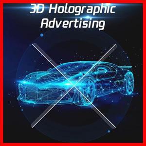 COEUS 광고 디스플레이 기술 홀로그램 LED 선풍기 빌보드, 3D 사진, 비디오 프로젝터, 65cm, 4 블레이드