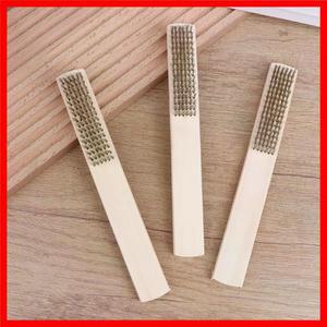 2/5/10개 목재 손잡이 황동 와이어 브러시 산업 장치 표면/내부 연마 청소용 6x16 행