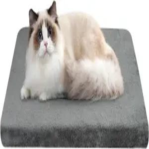 중형견을 위한 데큐 강아지 상자 매트 침대 24x16 인치 짧은 플러시 애완동물 1.6 두꺼운 얇은 개집 패드