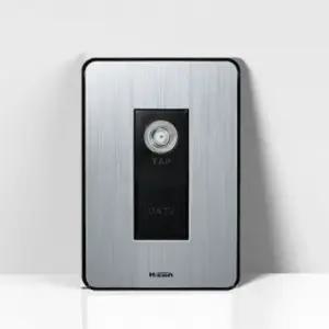 MATV 유니트 3방 콘센트 커버 전기 스위치 실버