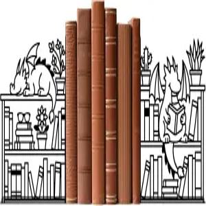 트윙클레몬 메탈 장식 북엔드 독특한 드래곤 장식용 귀여운 책장 책장용 홈 오피스 책상 선물 독서