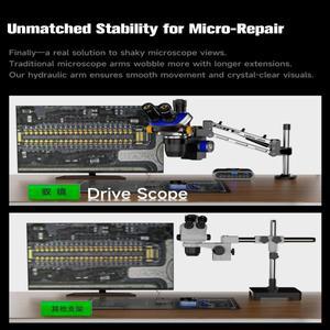 MECHANIC DVS1 유압식 충격 흡수 현미경 암 금속 브래킷 지지 하중 6kg 대부분의 호환 가능