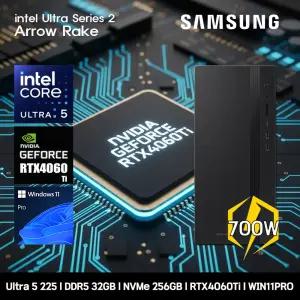 삼성데스크탑 코어 울트라5 RTX4060Ti 컴퓨터 DM500THZ-Z5ADB-RTX4060Ti 11PRO Ultra5-225 32GB SSD256GB