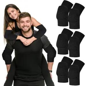 타팝 3쌍 배구 팔꿈치 패드 팔 보호대 탠덤 스펀지 지원 통기성 압박 보조대 여성 남자 농구 테니스 축구