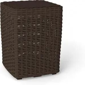 파레쉬 14갤런 야외 보관함 탈착식 뚜껑 및 잠금 기능이 있는 인조 라탄 데크 상자 풀사이드용 전천후 방수