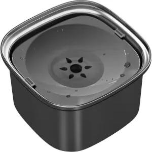 UPSKY 3L 개 물그릇 101온스 스테인리스 스틸 노 유출 대용량 사료용 느린 급수기 방지 애완동물 물