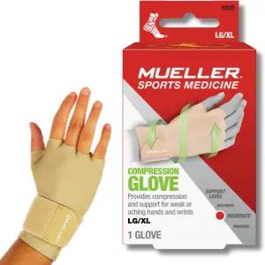 남성과 여성을 위한 뮬러 스포츠 메디신 압박 글러브 손 및 손목 지원 터널 관절염에 이상적이며 오른쪽