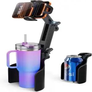 자동차용 컵 홀더 휴대폰 2-in-1 홀드 보틀 2026 초안정 마운트 2 사이즈 베이스 유니버설 핏 자동차