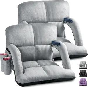 등받이가 있는 넓은 스타디움 좌석 등받이와 쿠션이 블리처 의자 6개의 리클라이닝 자세 스포츠 이벤트