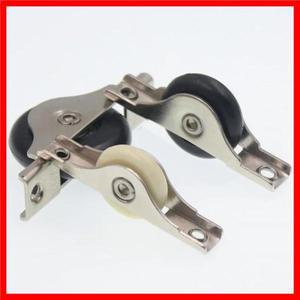 4Pcs 철 프레임 + 나일론 음소거 휠 슬라이딩 도어 찬장/창 그루브 내 하중 도르래 욕실 캐비닛 옷장