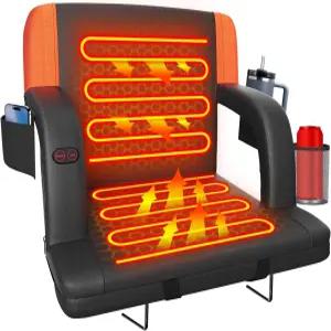 등받이가 있는 블리처용 수텍 양면 열선 스타디움 시트 휴대용 블리처 3개의 5개의 포켓 - 야외 경기장 및