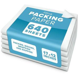 이사용 포장 용지 - 640매, 포장, 배송, 예술 및 공예용 빈 신문지 상자 필러, 쿠션 깨지기 쉬운 품목 보호를 위한 대량 보호 12x17