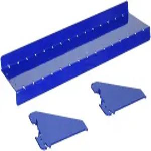 벽 제어 선반 4인치 깊은 페그보드 어셈블리 및 슬롯형 공구 보드 - 파란색