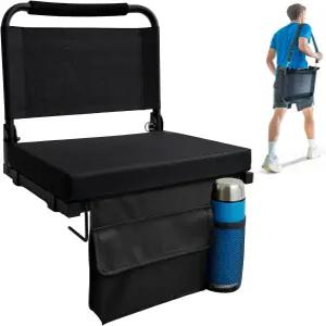 등 지지대가 있는 블리처스용 스타디움 시트 스포츠 경기용 접이식 블리처 쿠션 및 어깨 스트랩이 콘서트