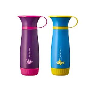 와우컵 빨대컵 스테인리스 300ml 흘림방지 자기주도 아기컵 어린이집 (뚜껑포함)-컬러선택