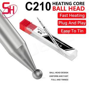 WYLIE C210-Q 볼 헤드 히팅 코어 T210 핸들 납땜 스테이션 용접 팁 휴대폰 마더보드 BGA 수리 도구