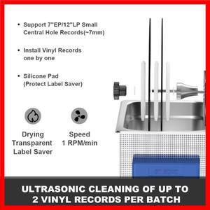 비닐 레코드 실버 스핀 브래킷, 청소 라벨 보호대, 6L 초음파 세척기 욕조용, LP 12 인치