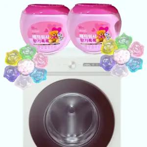 매직워시 캡슐 세탁세제 향기톡톡 100개 섬유유연제