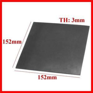1Pc 검은 사각형 고무 시트 내 화학성 고온 플레이트 152*152*3mm 최고