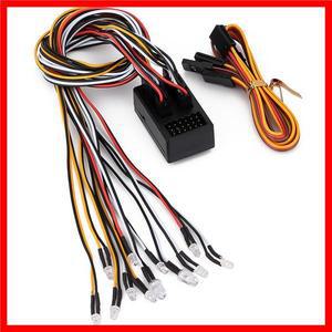 RC 자동차 12 LED 플래시 조명 키트 1/10 크롤러 액세서리 D90 수비수 하드 바디 쉘 부품 라이트