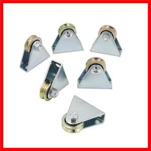 강철 로프, 슬라이딩 롤러/풀리/바퀴용 304 스테인레스 소재 지지대가 있는 6pcs 구리 도금 롤러 베어링.