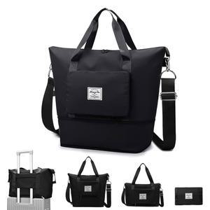 트래블 더플 토트백, 위켄더 오버나이트 백 여성용 기내 반입 가방, 트롤리 슬리브가 있는 스포츠 체육관