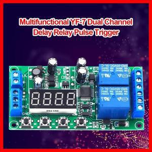 조정 가능한 YF-7 지연 릴레이 스위치 모듈 0.01s ~ 999m 시간 제어 기능이 있는 듀얼 채널 타이머
