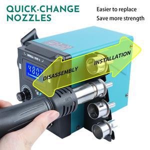 YIHUA 959D-II 700W 리워크 스테이션 (쉬운 플러그풀 노즐, 열풍기 용접 스테이션, 디지털 온도 보정 기능