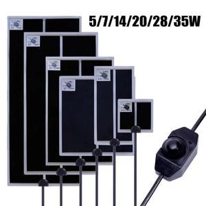 5-35W 테라리움 파충류 열 매트 등산 애완 동물 난방 따뜻한 패드 조정 가능한 온도 컨트롤러 용품 EU